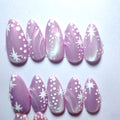 Short Almond Pink Cat Eye Press-On Nails | Aura Chrome Overlay | Celestial Ethereal | Builder Gel