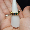 Gold Tone Multicolor Heart Zircon Adjustable Eternity Ring