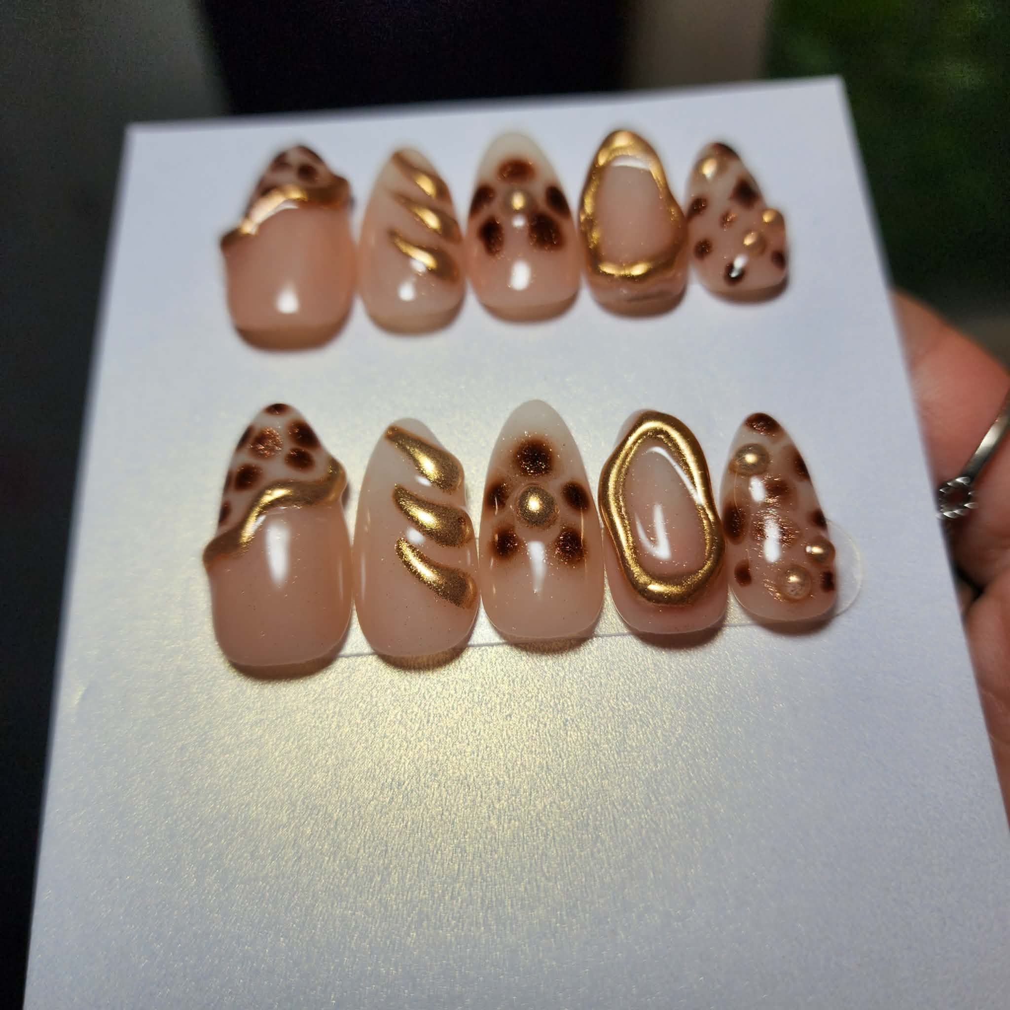 Handmade French Ombré 3D Press-On Nails | Small Almond